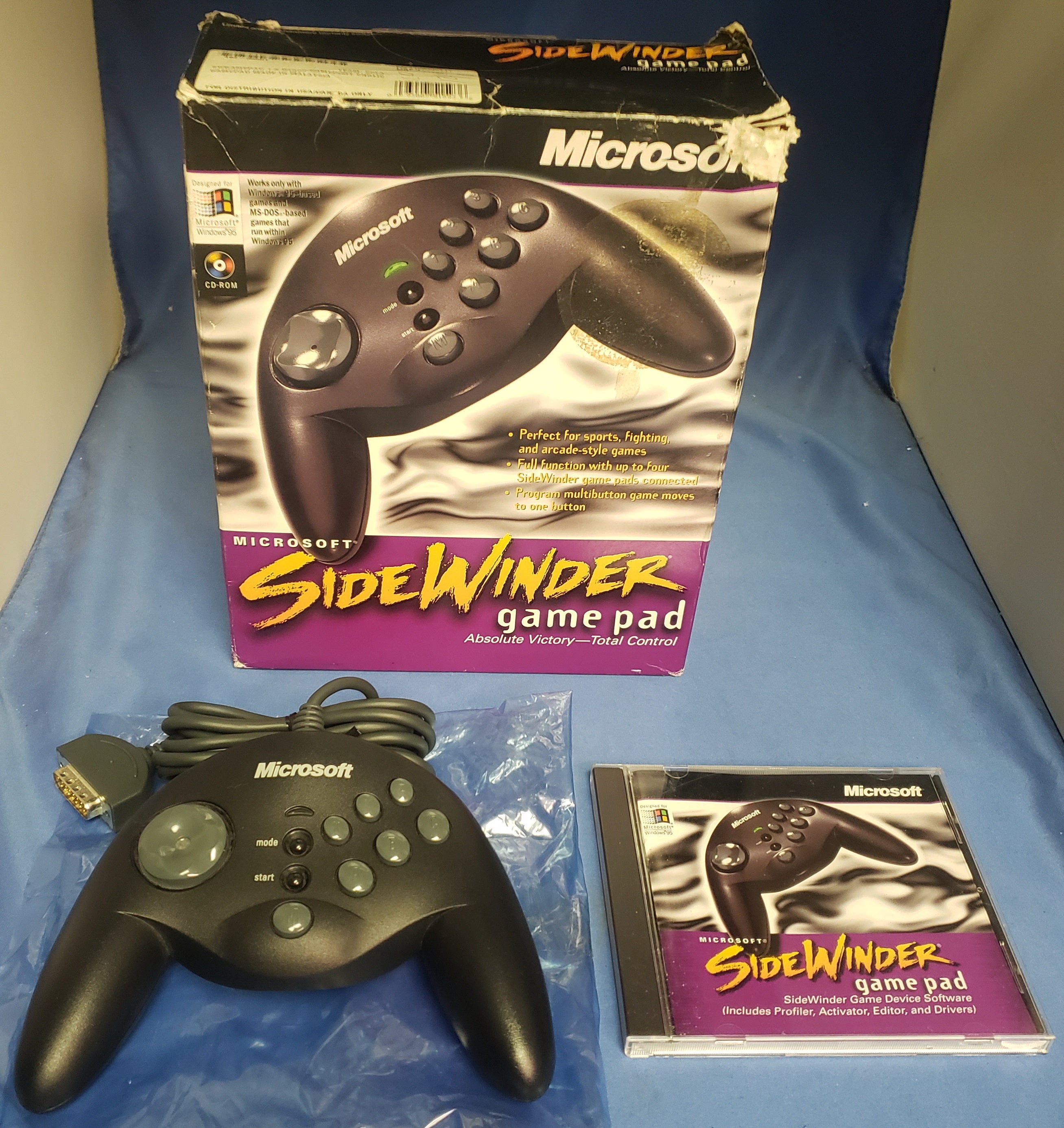 Vintage 1999 Microsoft SideWinder Plug & Play Game Pad USB Controller,Old  School