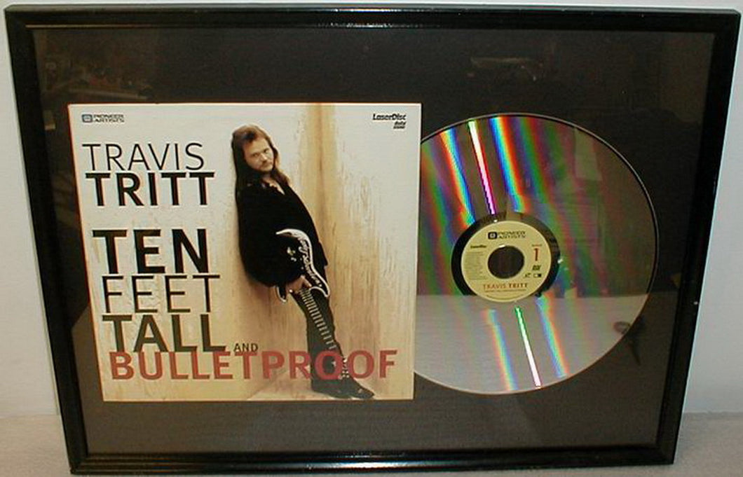 Travis Tritt Ten Feet Tall and Bulletproof Pioneer Artists Framed Laser Disc
