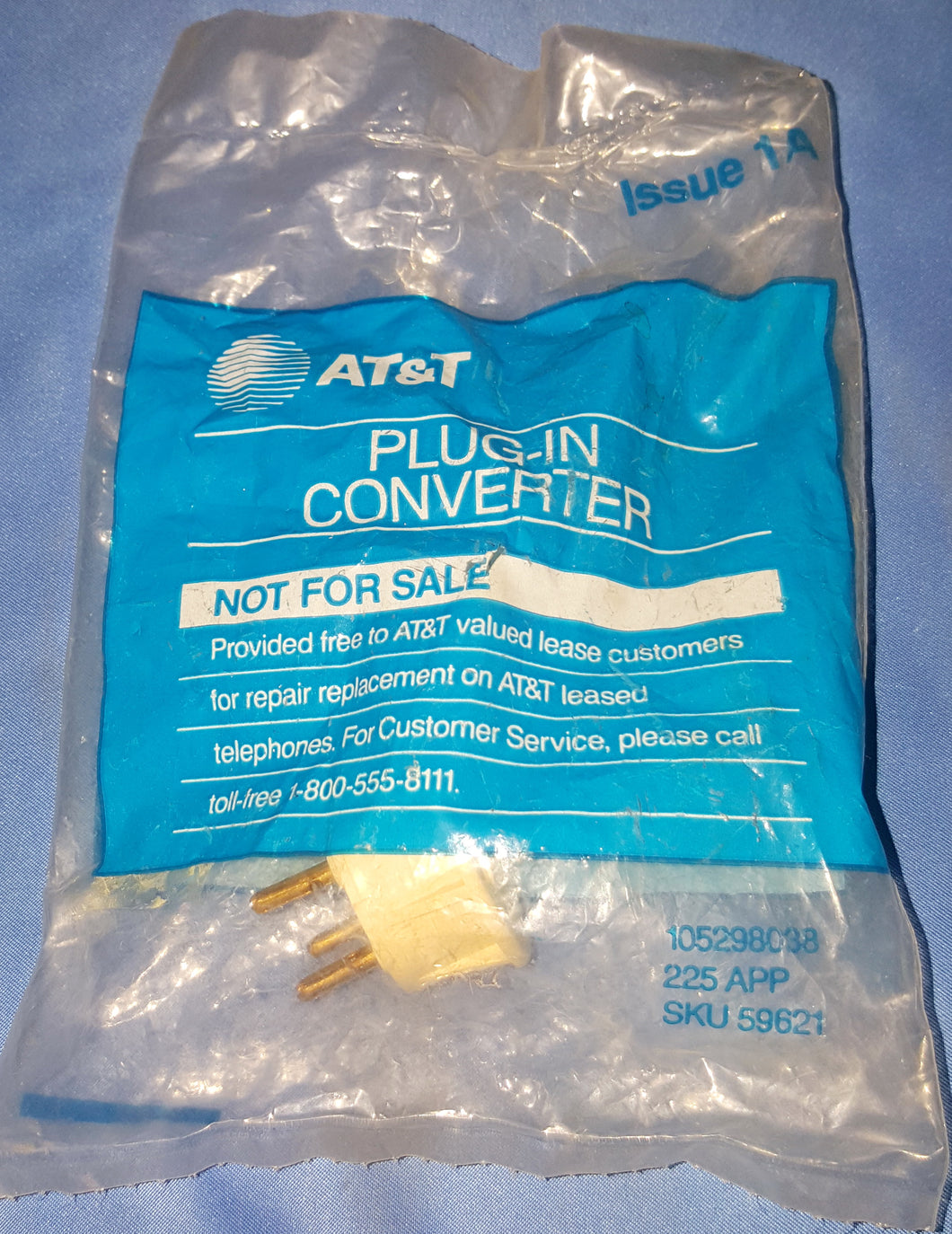 NEW AT&T 4-Prong to RJ11 Plug-In Converter